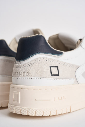 Sneakers uomo Torneo bianche, beige e blu - 8