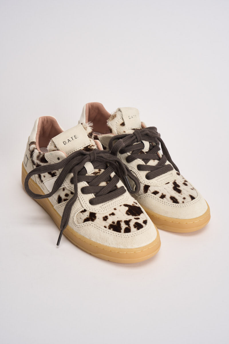 Sneakers donna Court 2.0 muccate marrone W451 C2ANCW D.A.T.E. 