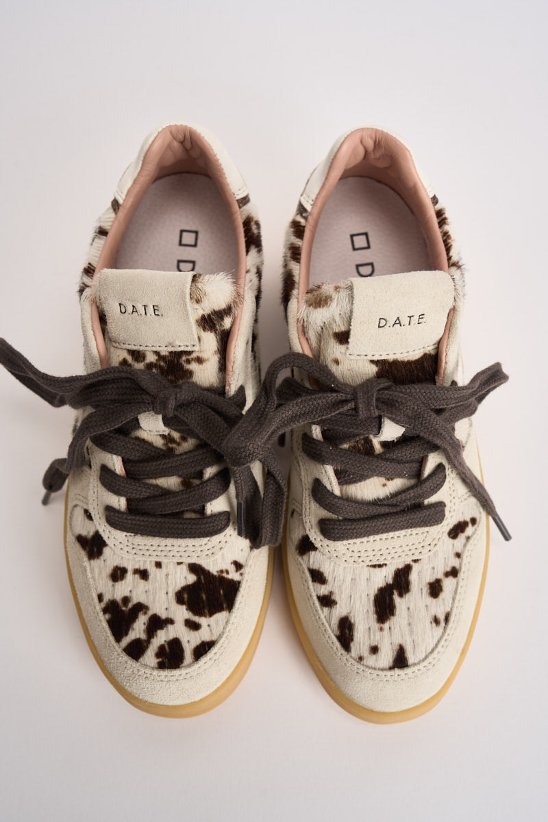 Sneakers donna Court 2.0 muccate marrone W451 C2ANCW D.A.T.E. 