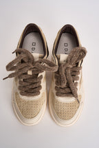 Sneakers donna Torneo bianco e beige W451 TOCCBI D.A.T.E. 