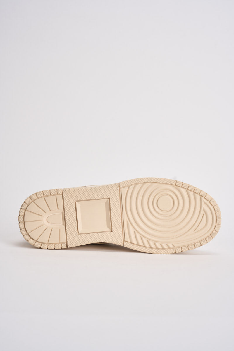 Sneakers donna Torneo bianco e beige W451 TOCCBI D.A.T.E. 