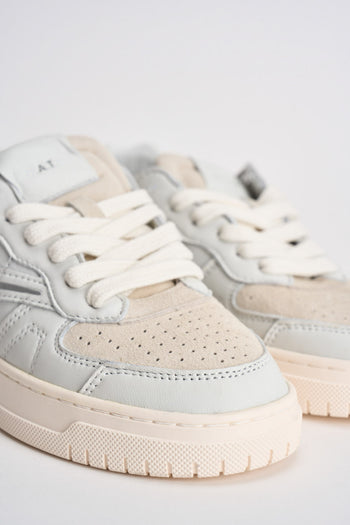 Sneakers donna Torneo bianche e beige - 4