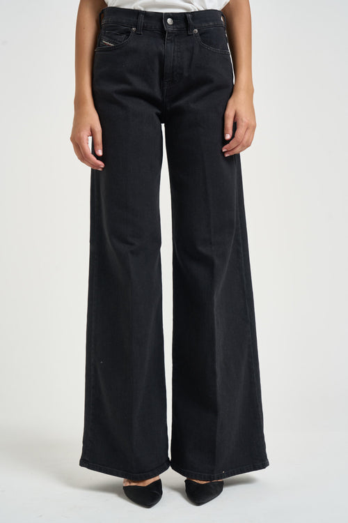 Jeans donna flare D-Akemi 1978 in denim nero - 1