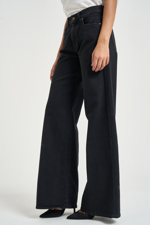 Jeans donna flare D-Akemi 1978 in denim nero - 2
