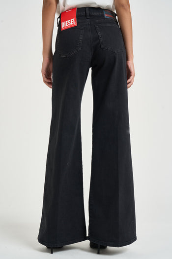 Jeans donna flare D-Akemi 1978 in denim nero - 3