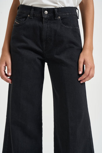 Jeans donna flare D-Akemi 1978 in denim nero - 5