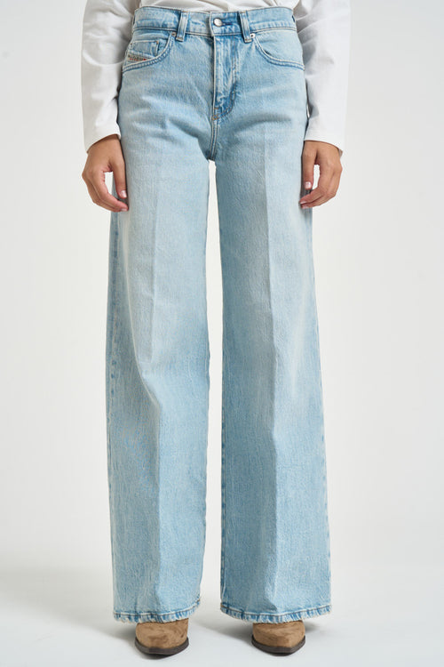 Jeans donna flare D-Akemi 1978 in denim chiaro - 1