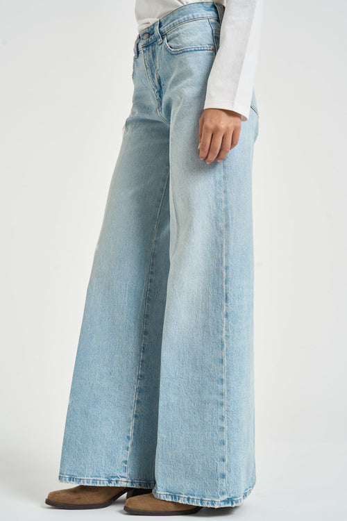Jeans donna flare D-Akemi 1978 in denim chiaro - 2