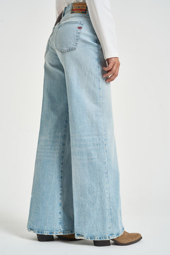 Jeans donna flare D-Akemi 1978 in denim chiaro - 4