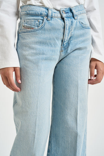 Jeans donna flare D-Akemi 1978 in denim chiaro - 5
