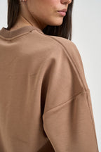Felpa donna cropped marrone A22307 0TJBU7FM DIESEL 