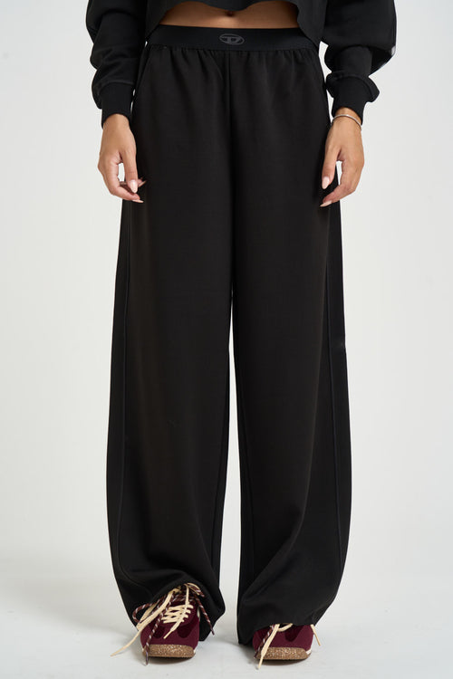 Pantalone donna a gamba ampia nero