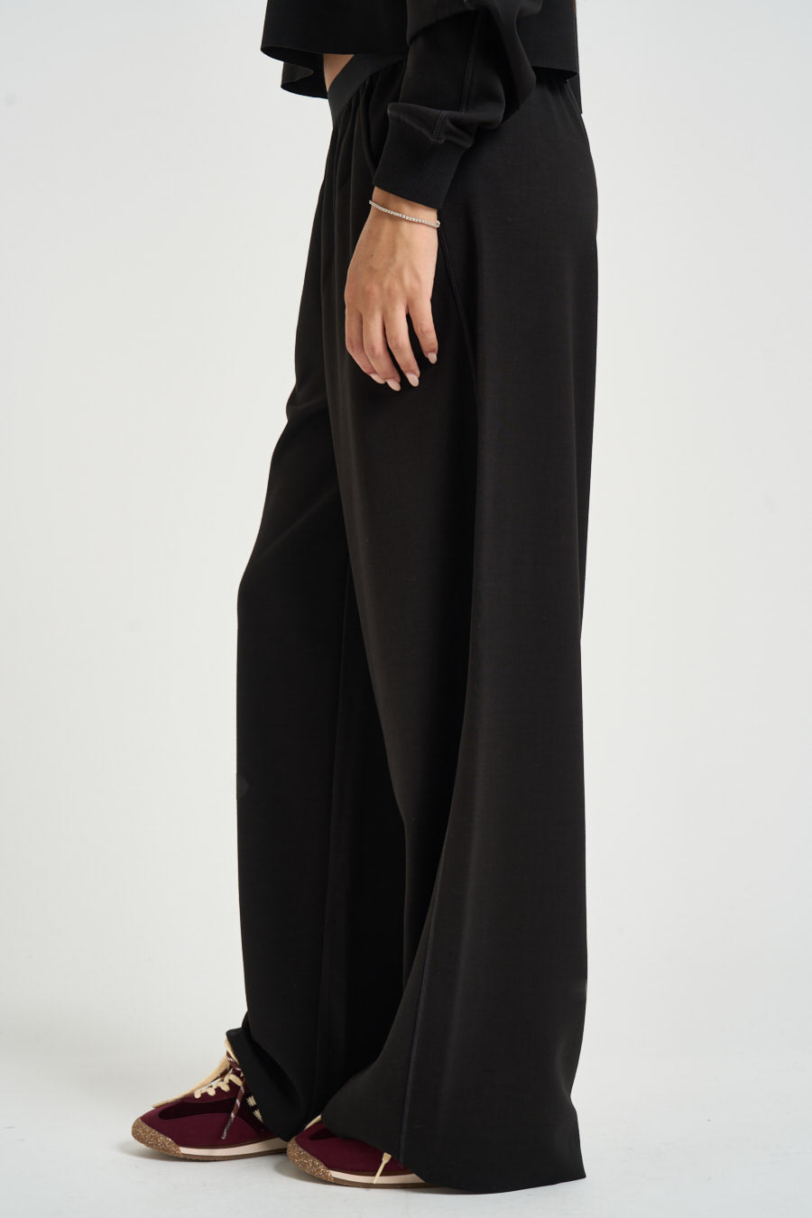 Pantalone donna a gamba ampia nero A22308 0TJBU9XX DIESEL 