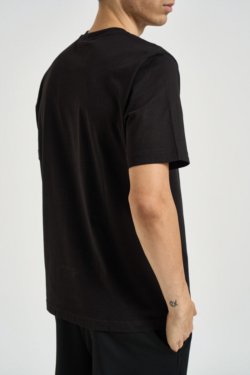 T-shirt uomocon stampa logo sfumata nera A25121 0QIAM9XX DIESEL 