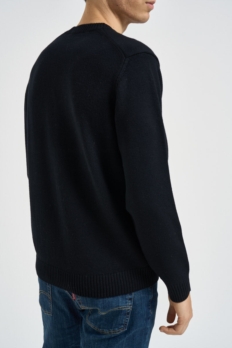 Maglia uomo girocollo nero 020 NERO DIKTAT 