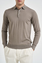 Polo uomo in lana merino tortora 061 TORTORA DIKTAT 