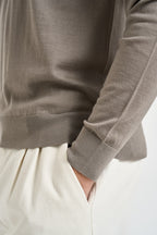 Polo uomo in lana merino tortora 061 TORTORA DIKTAT 