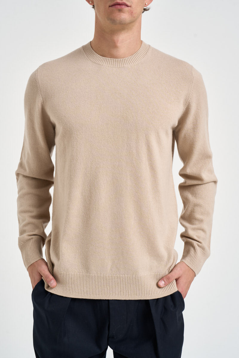 Maglione uomo girocollo beige 070 BEIGE DIKTAT 