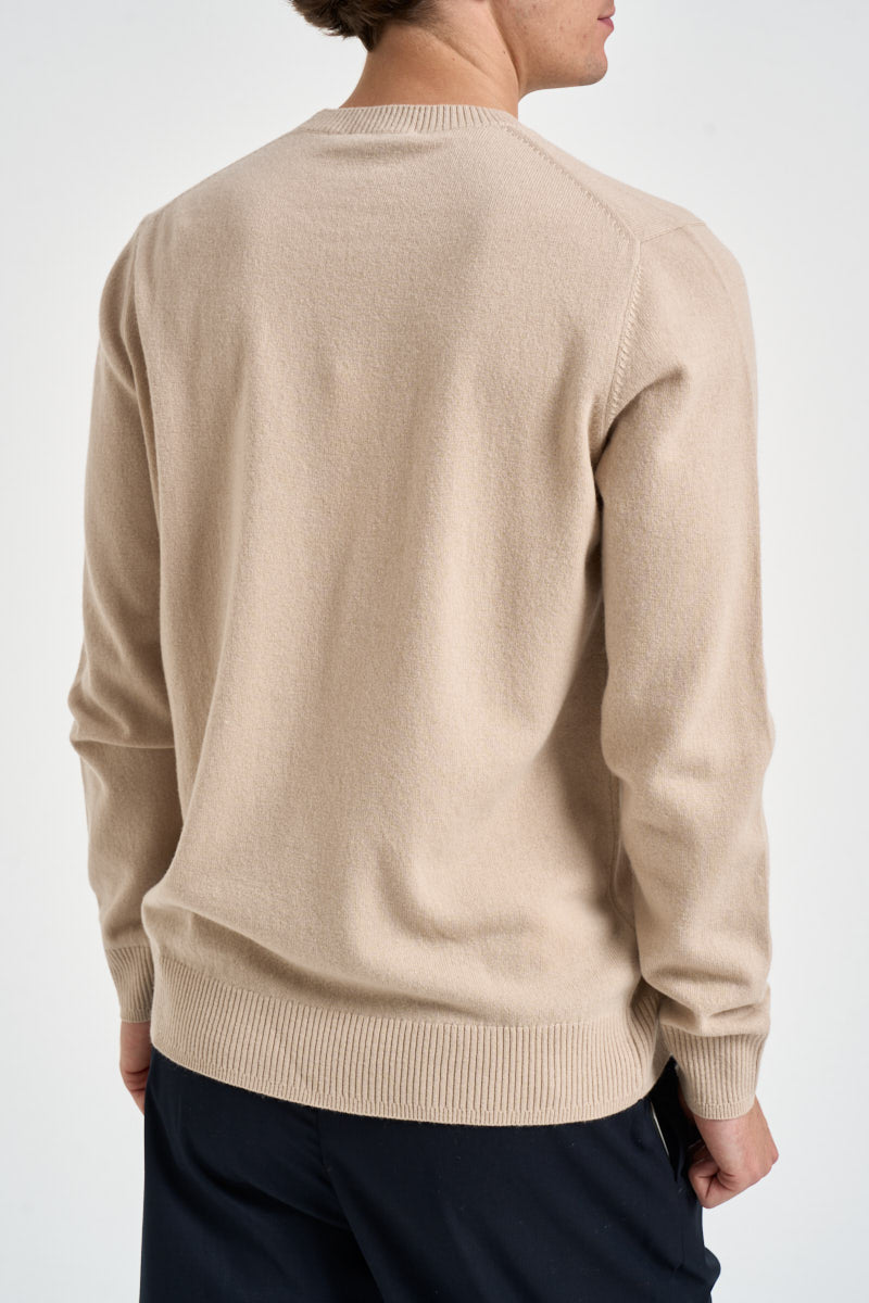 Maglione uomo girocollo beige 070 BEIGE DIKTAT 