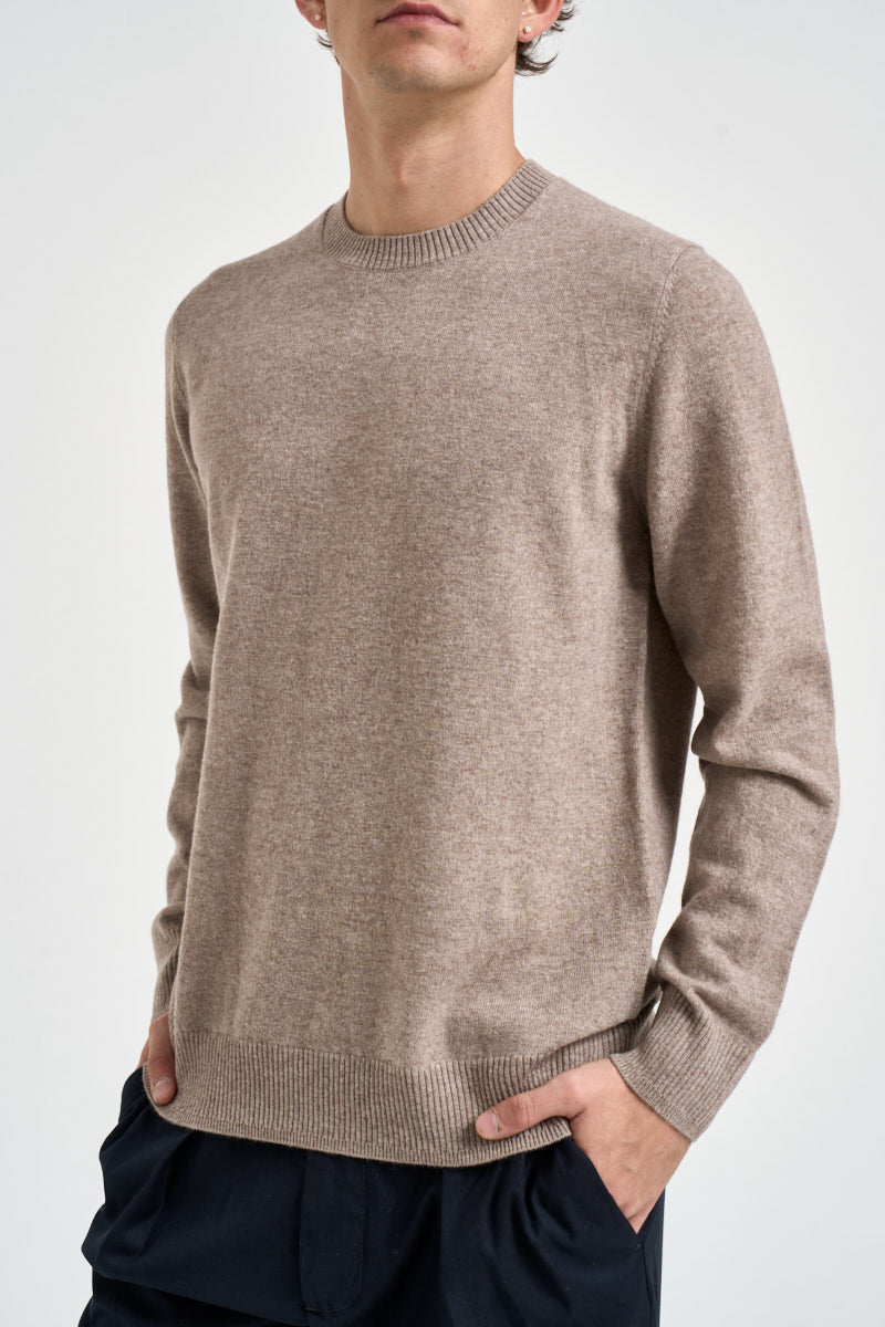 Maglione uomo girocollo tortora mélange 070 TORTORA DIKTAT 