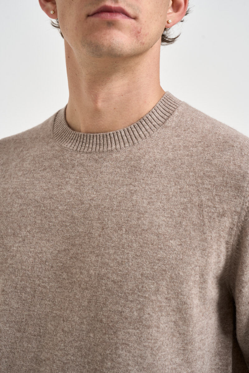 Maglione uomo girocollo tortora mélange 070 TORTORA DIKTAT 