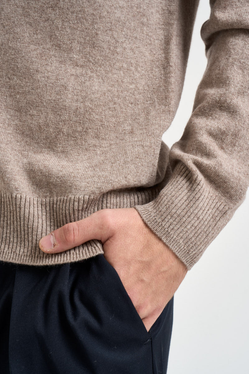 Maglione uomo girocollo tortora mélange 070 TORTORA DIKTAT 
