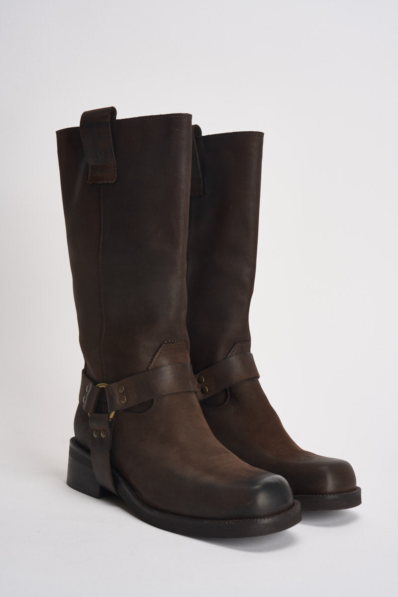 Biker donna in suede marrone AI31/4630N MORO DIVINE FOLLIE 
