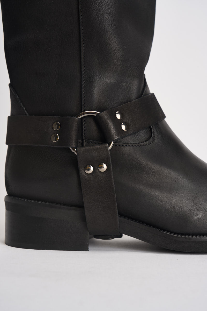 Biker donna in pelle nero AI31/4630N NERO DIVINE FOLLIE 