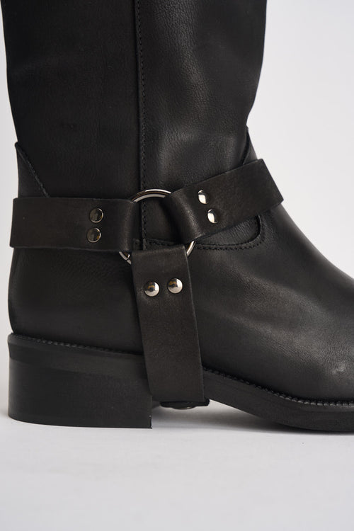 Biker donna in pelle nero AI31/4630N NERO DIVINE FOLLIE 