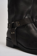 Biker donna in pelle nero AI31/4630N NERO DIVINE FOLLIE 