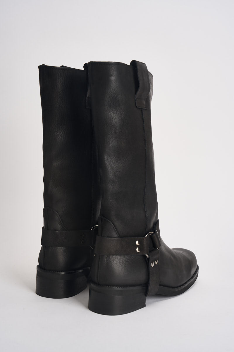 Biker donna in pelle nero AI31/4630N NERO DIVINE FOLLIE 