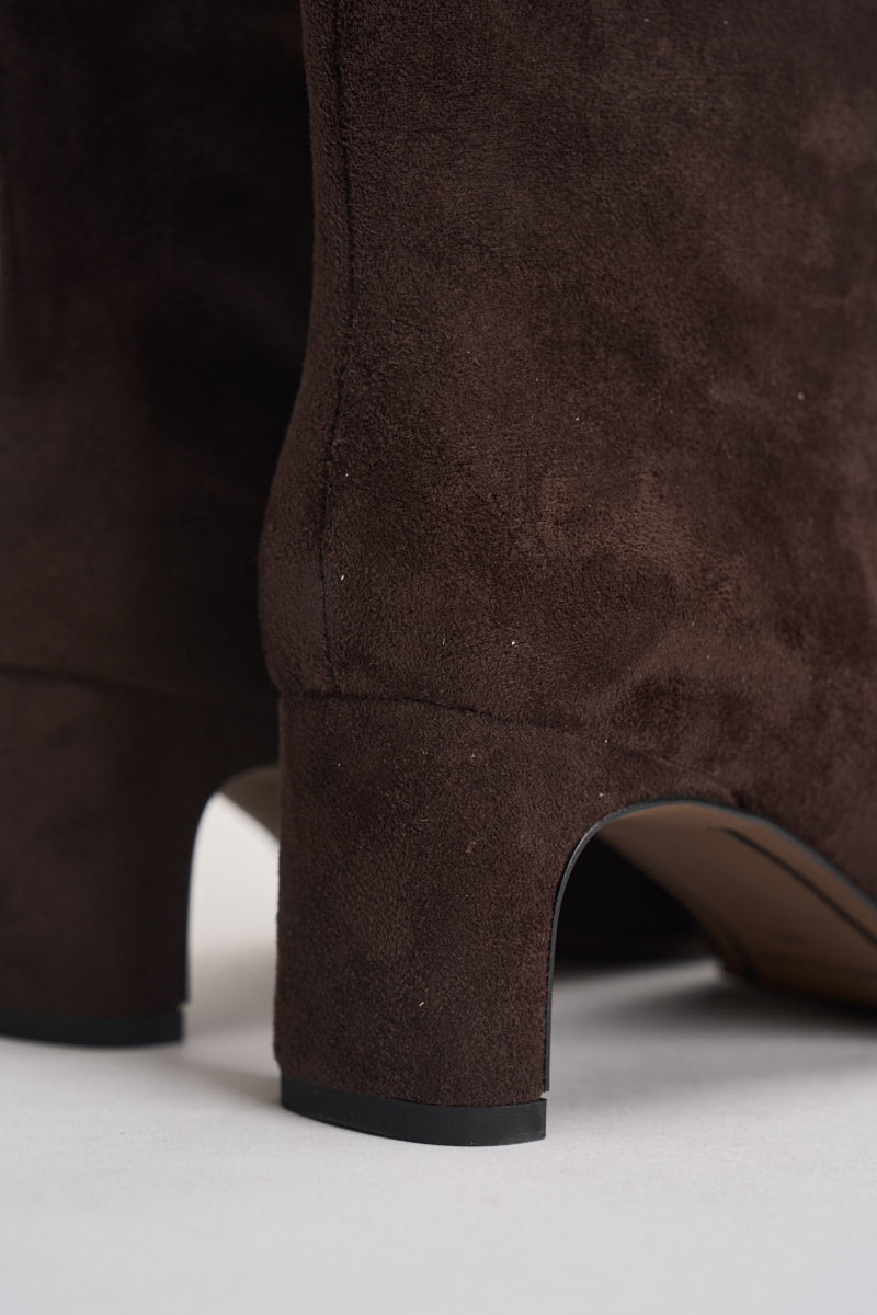 Stivali donna in suede marroni AI52/C7061 MORO DIVINE FOLLIE 