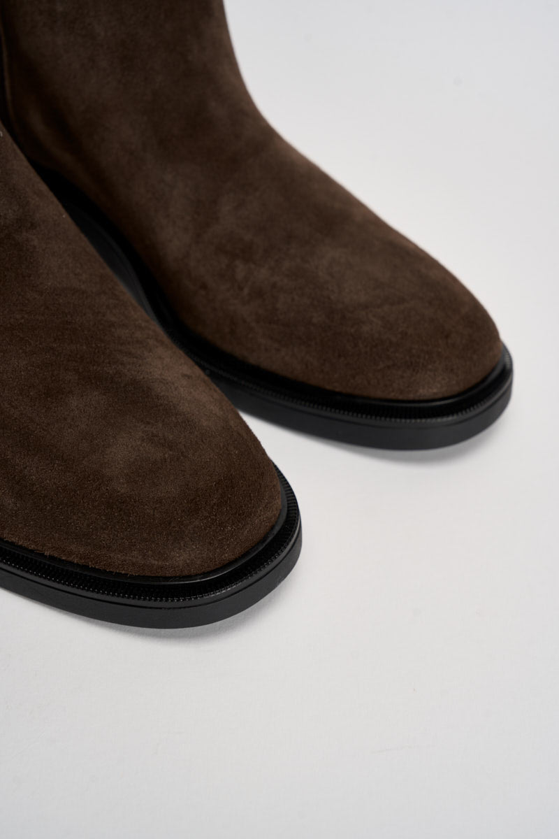 Stivali donna in suede marrone scuro DF308SCU MORO DIVINE FOLLIE 