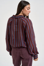 Camicia donna a righe bordeaux CFSF2HN BORDEAUX DIXIE 