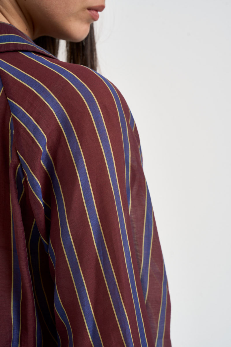 Camicia donna a righe bordeaux CFSF2HN BORDEAUX DIXIE 