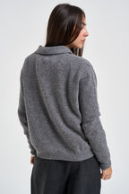 Maglia donna in lana grigio mélange M833B059A GRIGIO DIXIE 