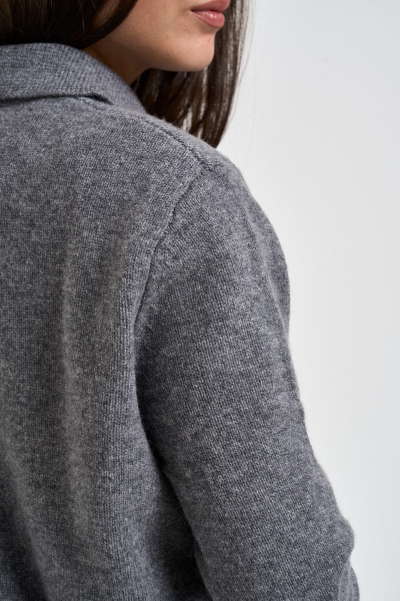 Maglia donna in lana grigio mélange M833B059A GRIGIO DIXIE 