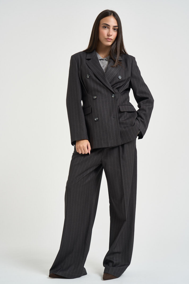 Abito donna gessato grigio antracite N845B005A ANTRACITE DIXIE 