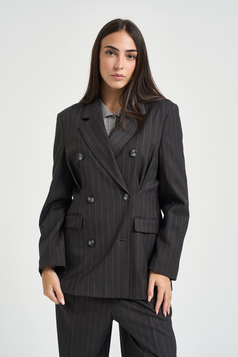 Abito donna gessato grigio antracite N845B005A ANTRACITE DIXIE 