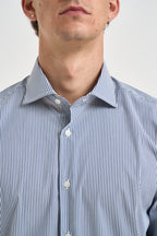 Camicia uomo a righe bianche e blu AURORA BLU SCURO EDD 