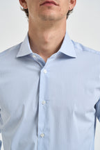 Camicia uomo a righe bianche e celesti AURORA CELESTE EDD 