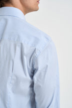 Camicia uomo a righe bianche e celesti AURORA CELESTE EDD 
