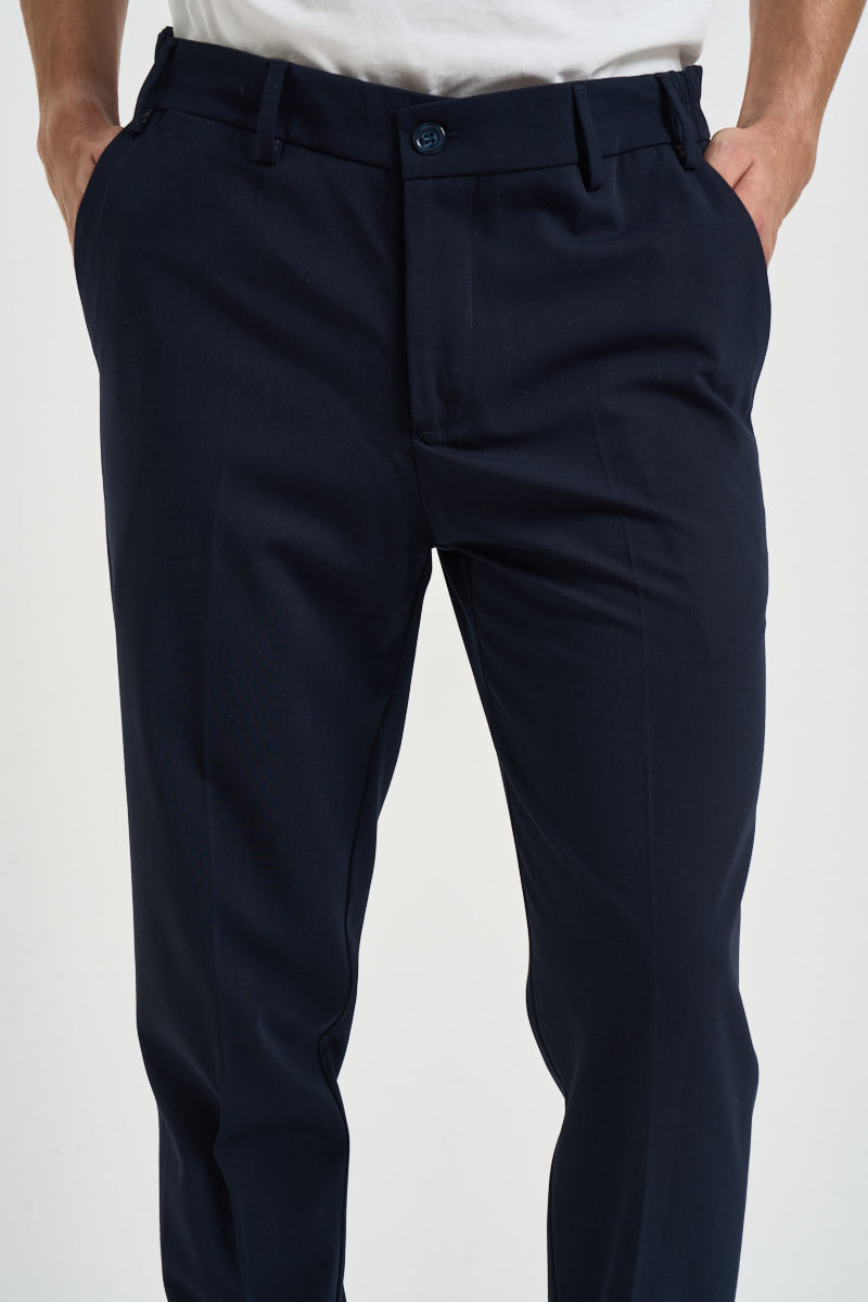 Pantaloni uomo sartoriali blu navy FALO BLU EDD 