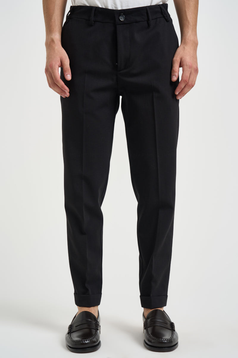 Pantaloni uomo sartoriali neri FALO NERO EDD 