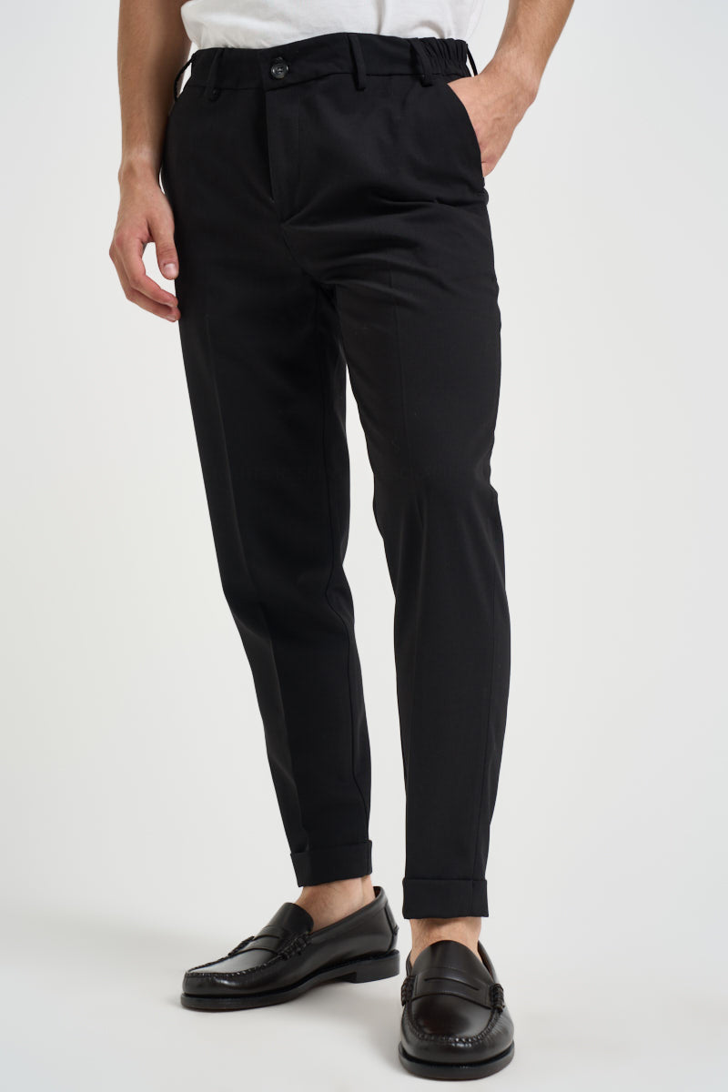 Pantaloni uomo sartoriali neri FALO NERO EDD 