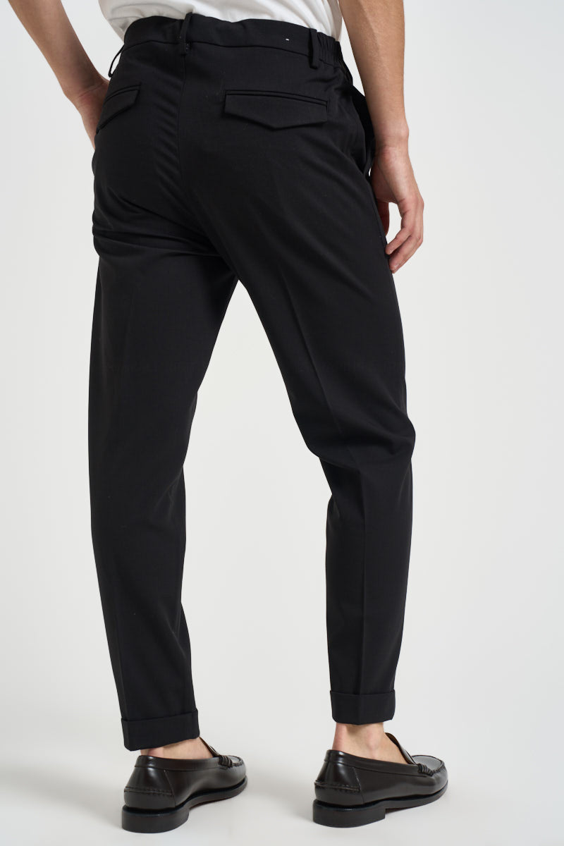 Pantaloni uomo sartoriali neri FALO NERO EDD 