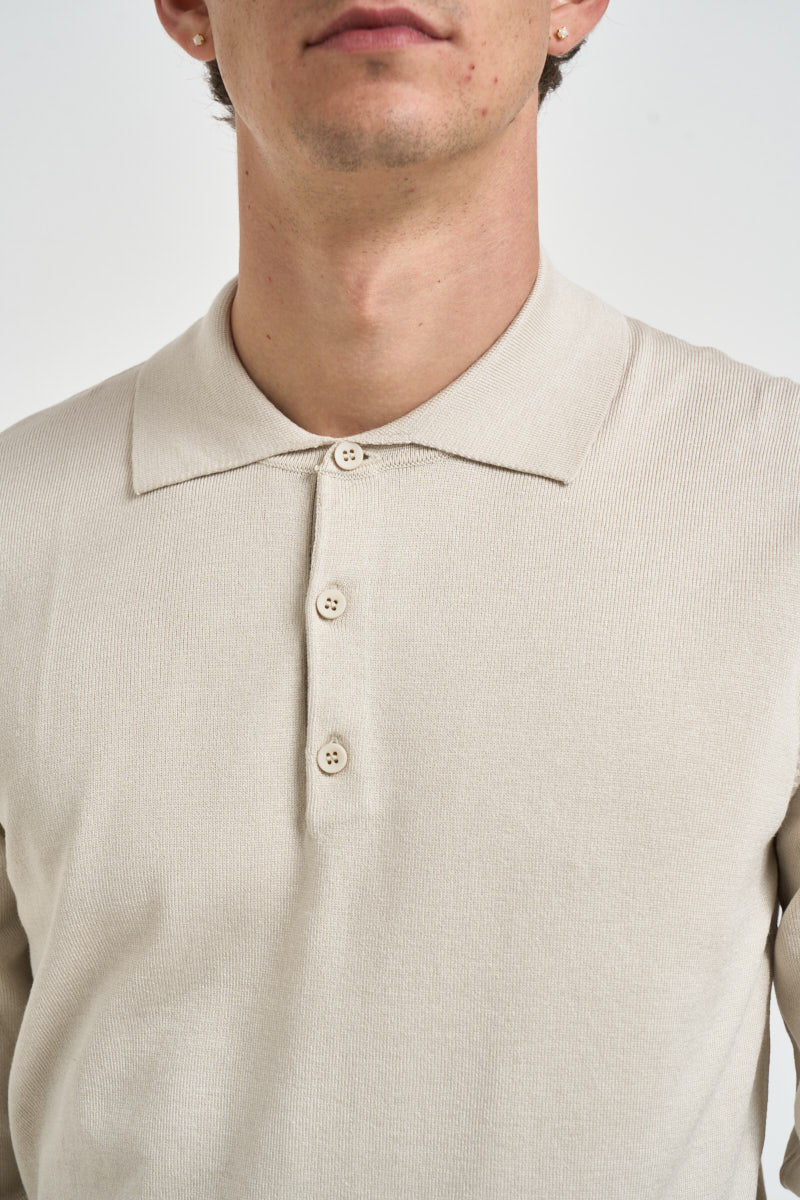 Polo uomo in maglia ecrù PROSECCO ECRU EDD 