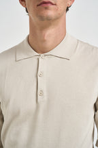 Polo uomo in maglia ecrù PROSECCO ECRU EDD 