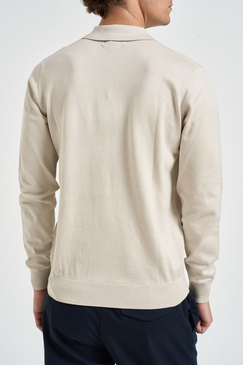 Polo uomo in maglia ecrù PROSECCO ECRU EDD 