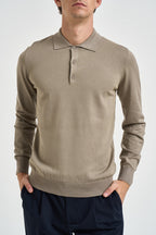 Polo uomo in maglia tortora PROSECCO KHAKI EDD 